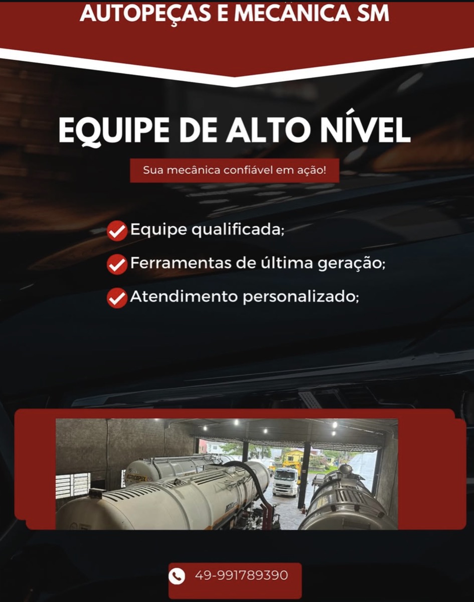Apresentação da equipe e estrutura da Autopeças e Mecânica SM